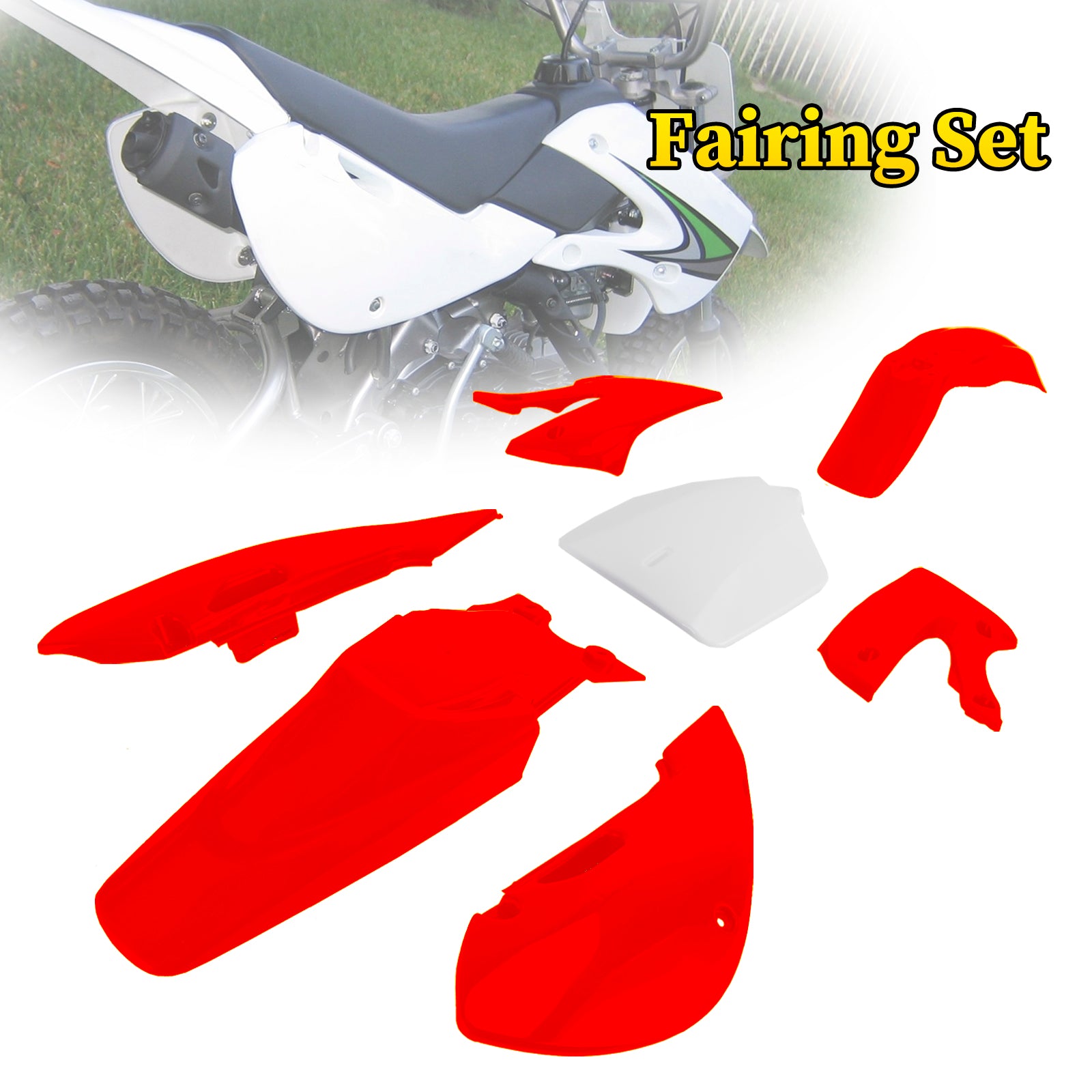 Injection ABS Plastic Bodywork Fairing Kit for kawasaki klx110 klx65 RM65 DRZ110