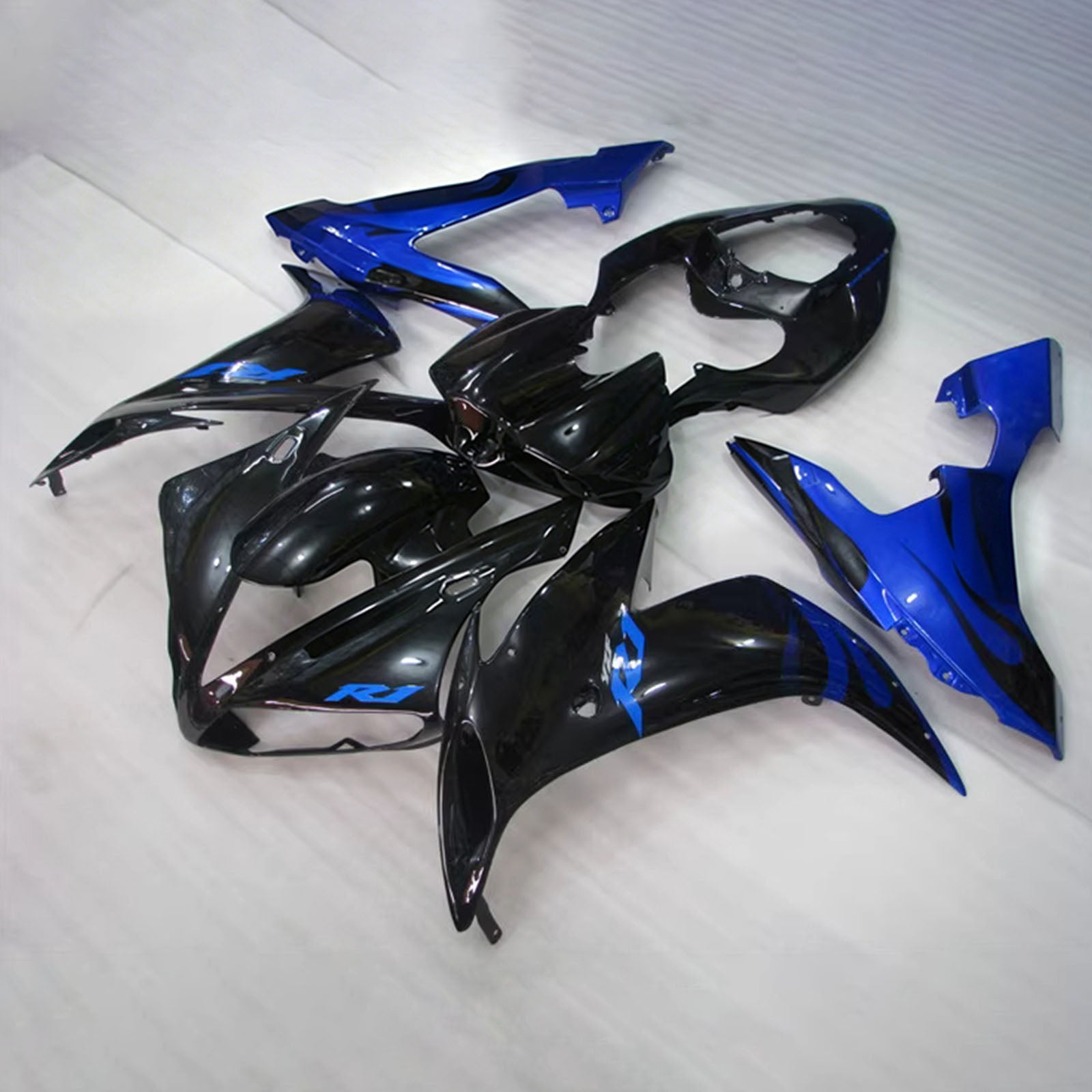 Amotopart 2004-2006 Yamaha YZF 1000 R1 Sort/Blå Fairing Kit