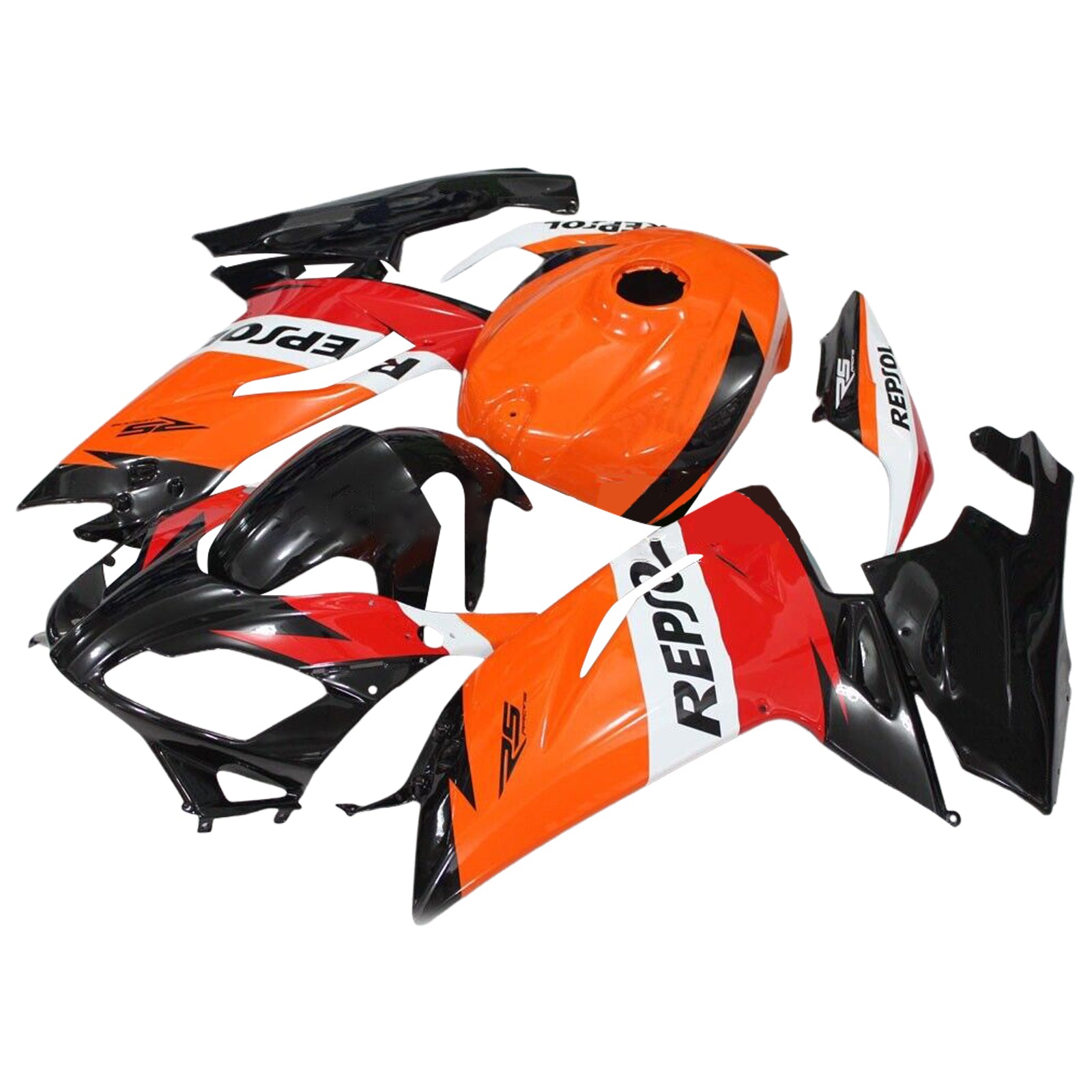 Amotopart 2006–2011 RS125 Aprilia Red&Orange Repjol Verkleidungsset