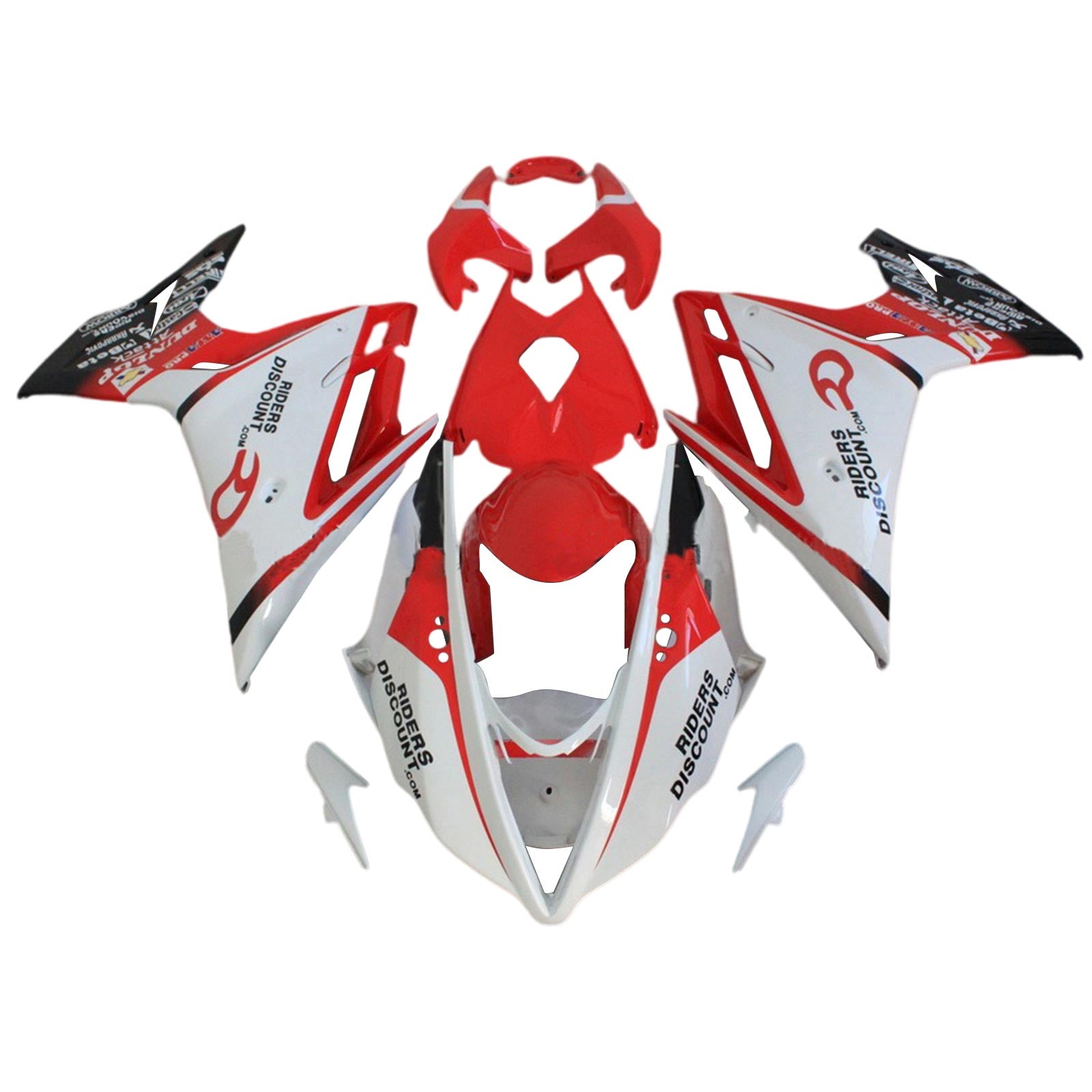 Amotopart Triumph Daytona 675 2013-2017 Red&White Style3 Fairing Kit