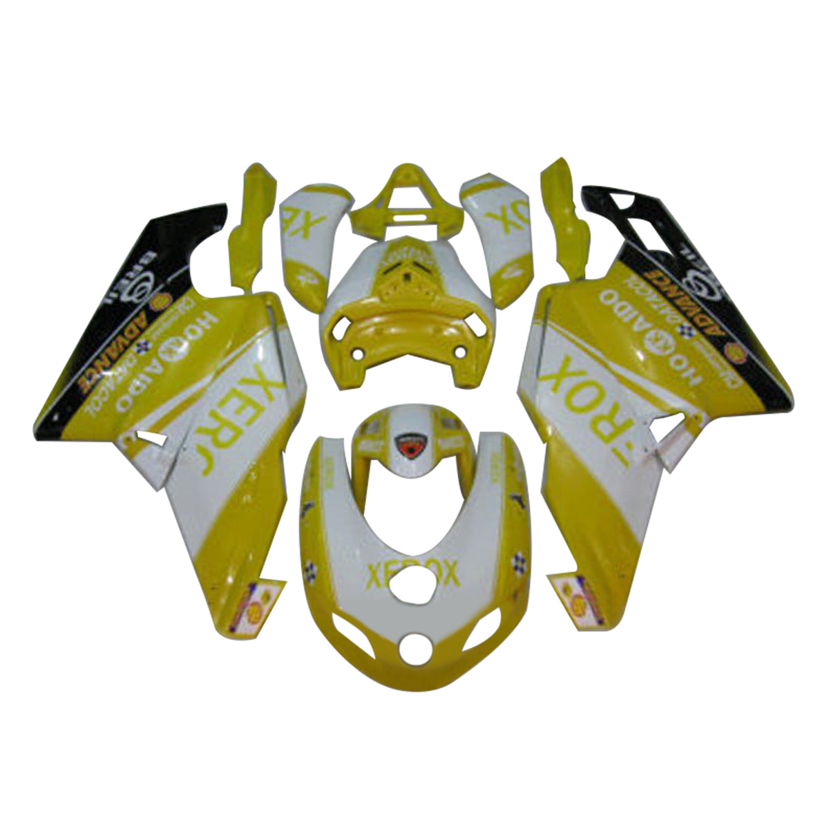 Amotopart Ducati 999 749 2005 2006 Yellow&White Brand Fairing Kit
