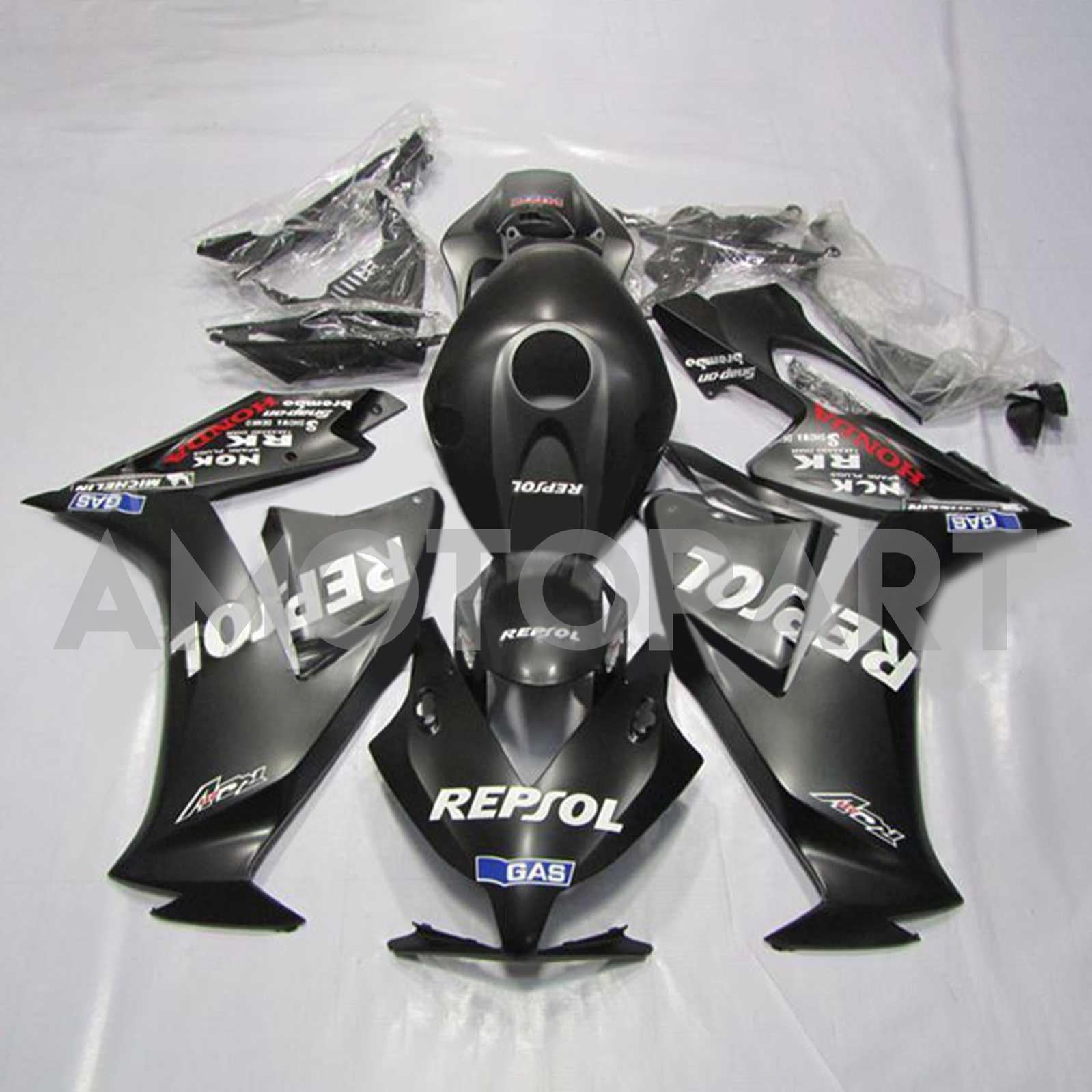 Amotopart 2012-2016 CBR1000RR Honda Black with Logo Faming Kit