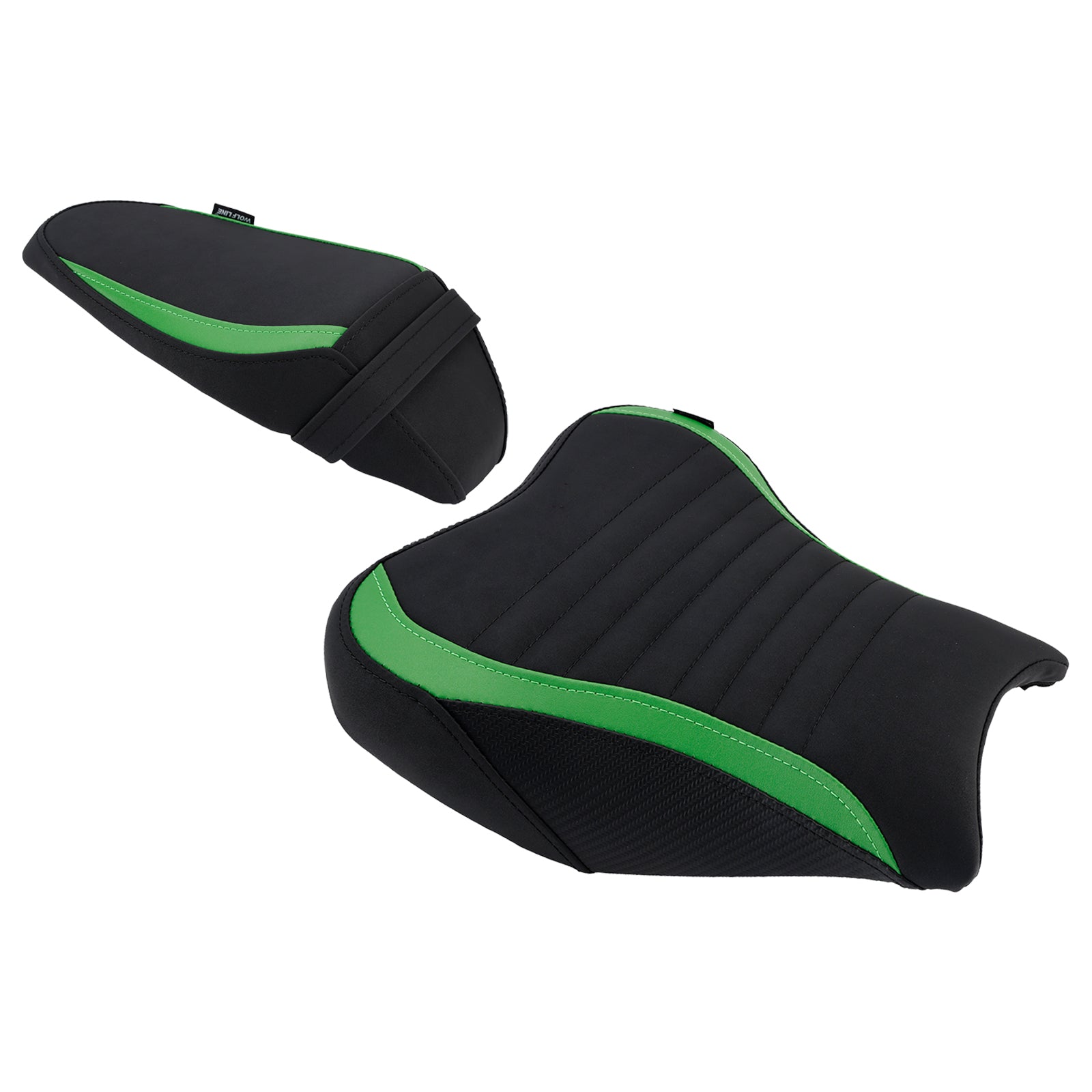 17-24 Kawasaki Ninja Z900 Asiento de pasajero con cojín completo, color negro