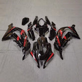 Amotopart 2016-2020 Kawasaki ZX10R Gloss Black&Red Fairing Kit