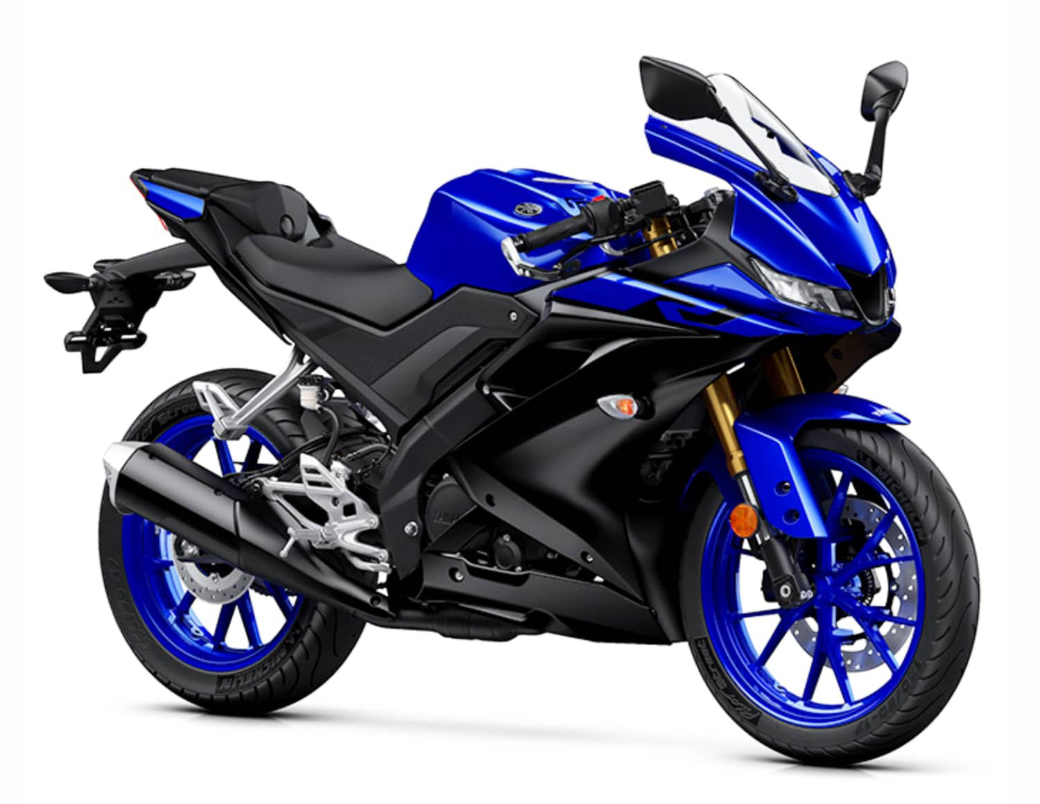 Amotopart 2018-2024 Yamaha YZF R15 Glossy Black Blue Fairing Kit