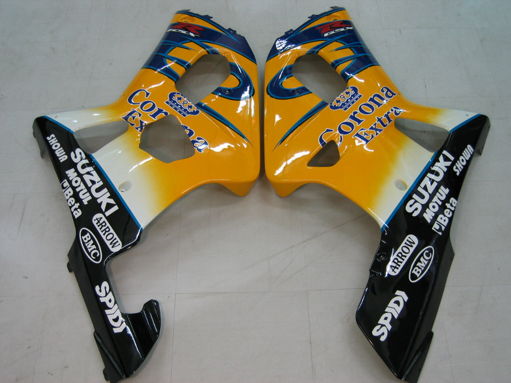 Amotopart Suzuki 01-03 GSXR600 & 00-03 GSXR750 Yellow Blue Fairing Kit