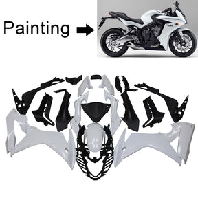 Amotopart 2017-2019 Honda CBR650F Plain White Fairing Kit