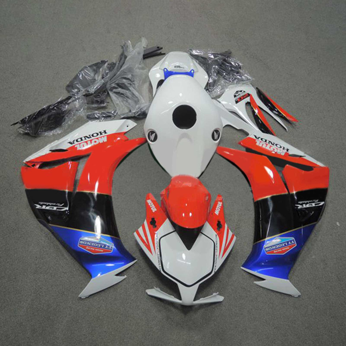 Kit carena Amotopart 2012-2016 CBR1000RR Honda Style1 blu e rosso