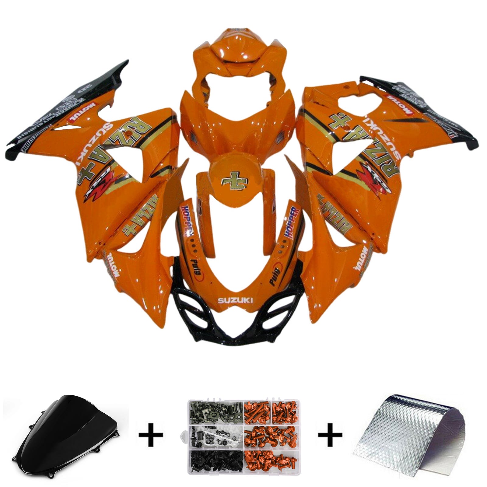 Amotopart 2009-2016 K9 GSXR1000 Suzuki Orange Fairing Kit