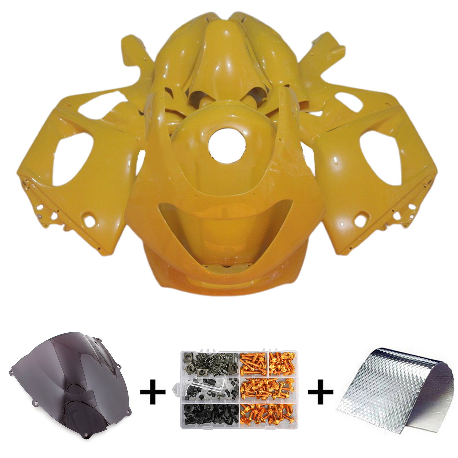 Amotopart 1996-2007 Yamaha YZF 600R Thundercat Kit de carenado amarillo