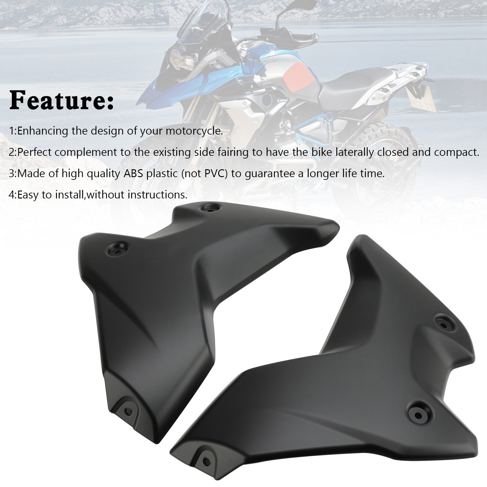 18-23 BMW R1250GS Side Frame Fairing Cowl Guards Radiator Cover