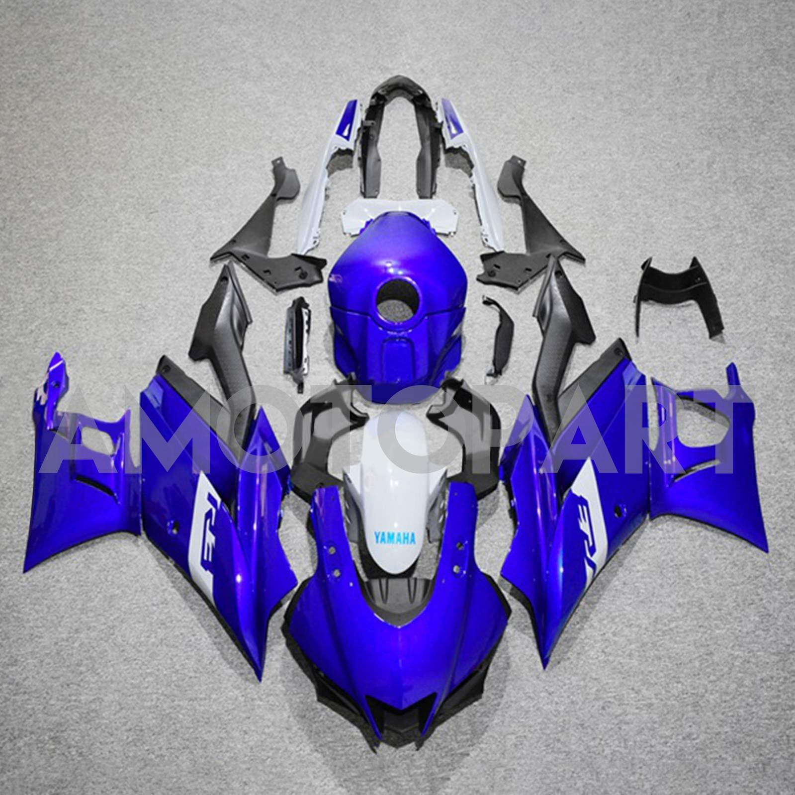 Amotopart 2022-2024 Yamaha YZF-R3 R25 Blue Style2 Fairing Kit