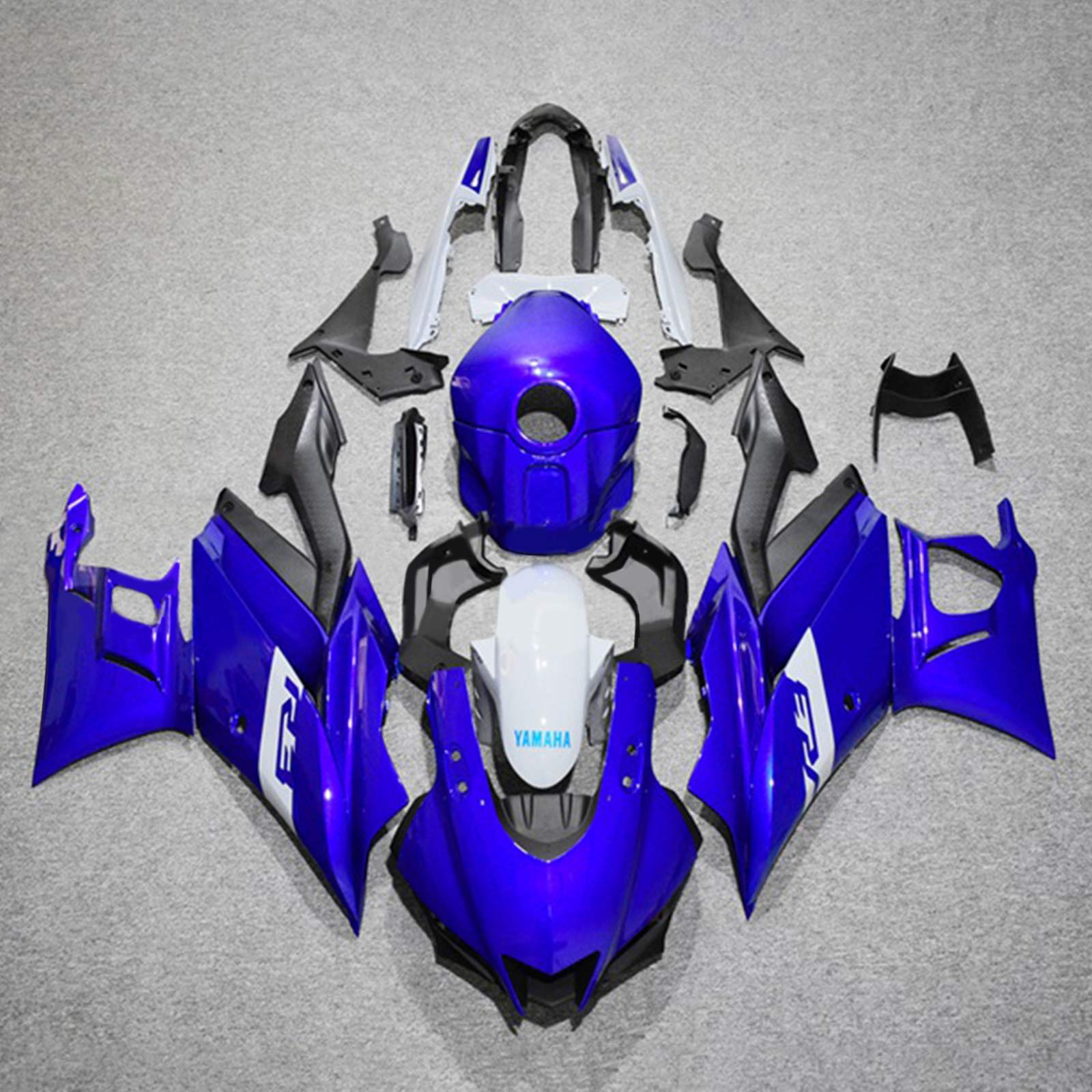 Amotopart 2022-2024 Yamaha YZF-R3 R25 Blue Style2 Fairing Kit