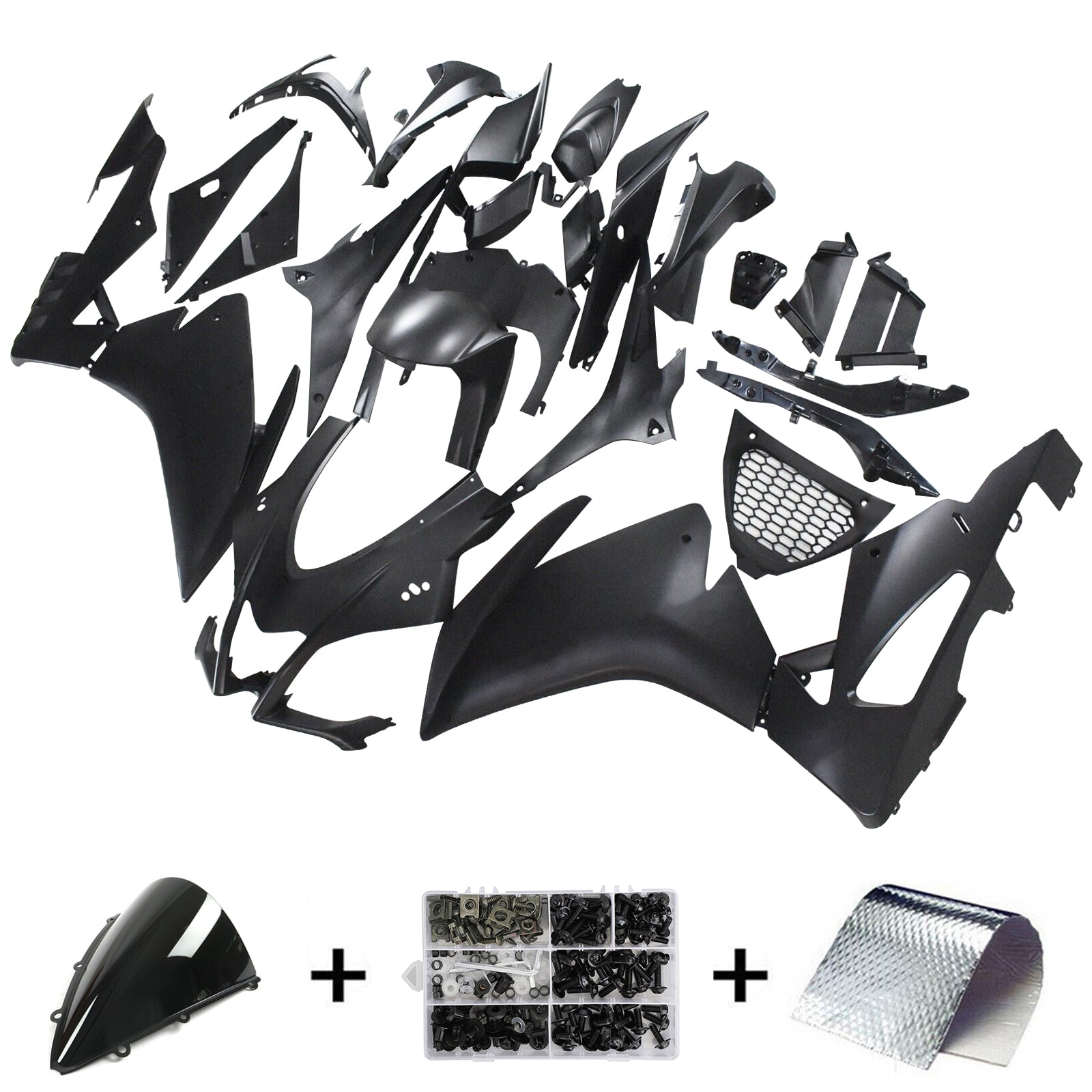 Kit de carénage Amotopart Aprilia 2016-2020 RSV4 1000 noir mat