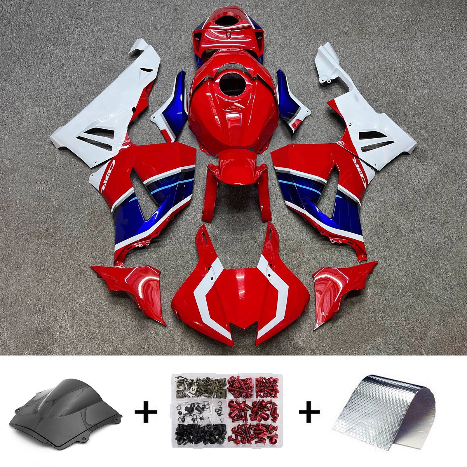 Amotopart 2024-2026 Honda CBR600RR Červená Bílá Modrá Nevhodné pro americkou verzi Fairing Kit