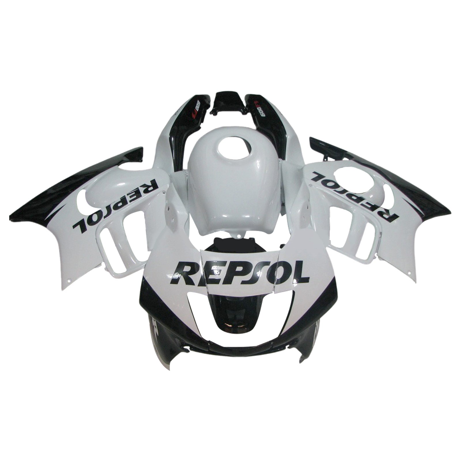 Amotopart 1995-1996 Honda CBR600 F3 Glossy White Black Fairing Kit