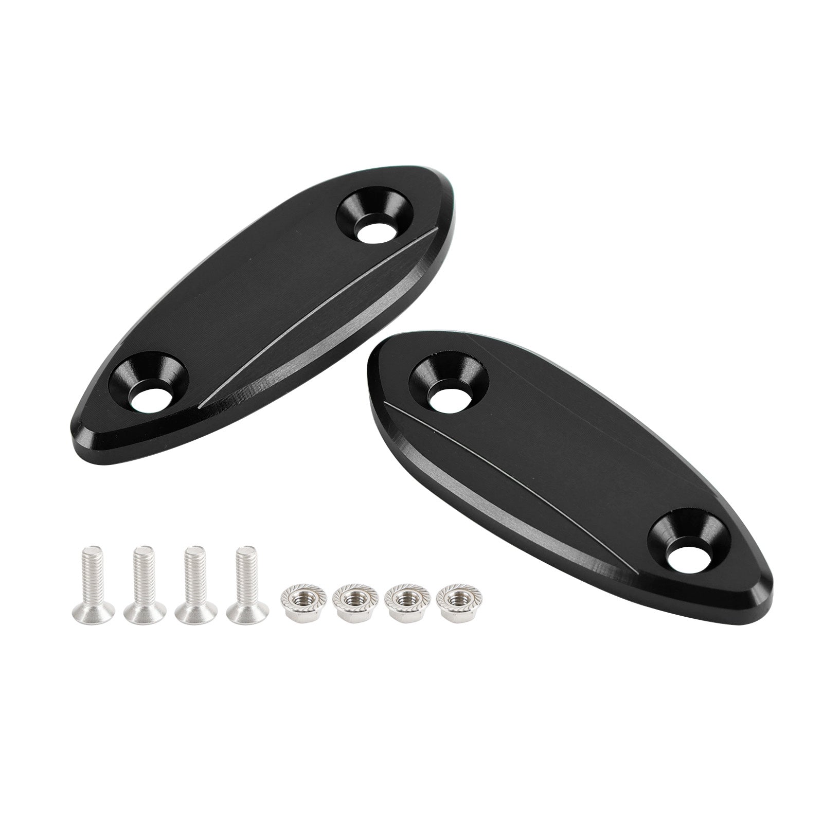 09-12 Kawasaki ZX-6R ZX6R Mirror delete blanking block off plates