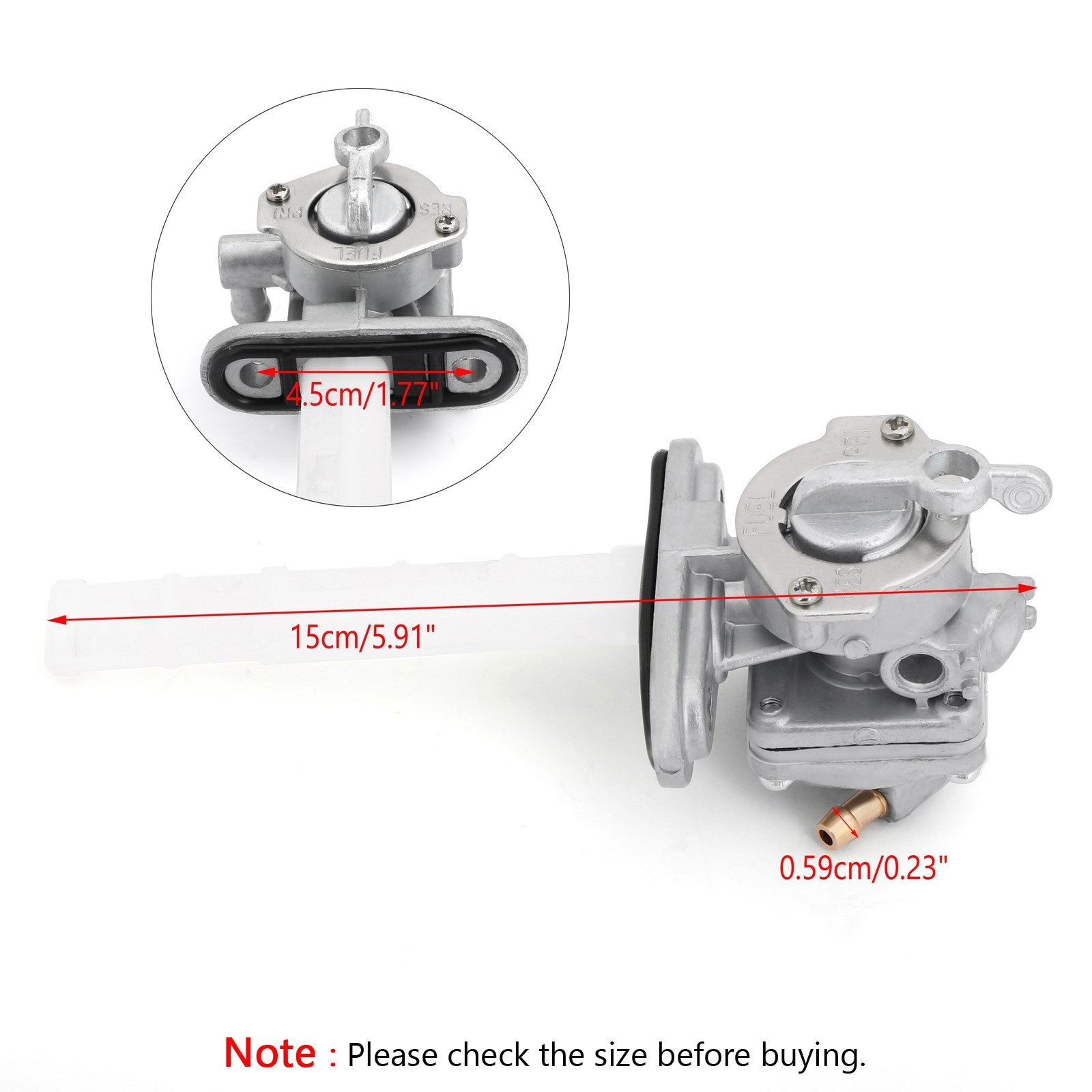 Gas Fuel Petrol Valve Petcock 44300-45011 For Suzuki GS300 GS450 GS550 GS650