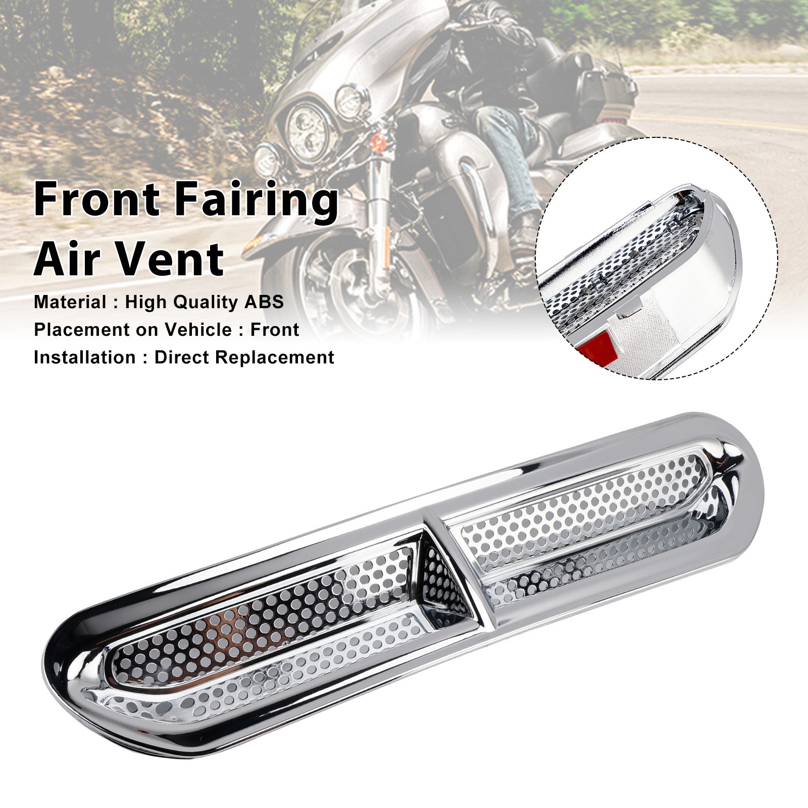 2014-2024 Touring Street Glide Electra Glide Air Vent Trim voorkuip
