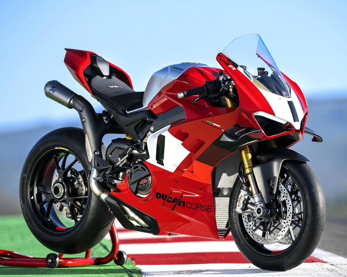 Amotopart Kit carena Ducati 22-24 Panigale V4 V4S &amp; 23-24 Panigale V4SP V4R Nero Bianco Rosso