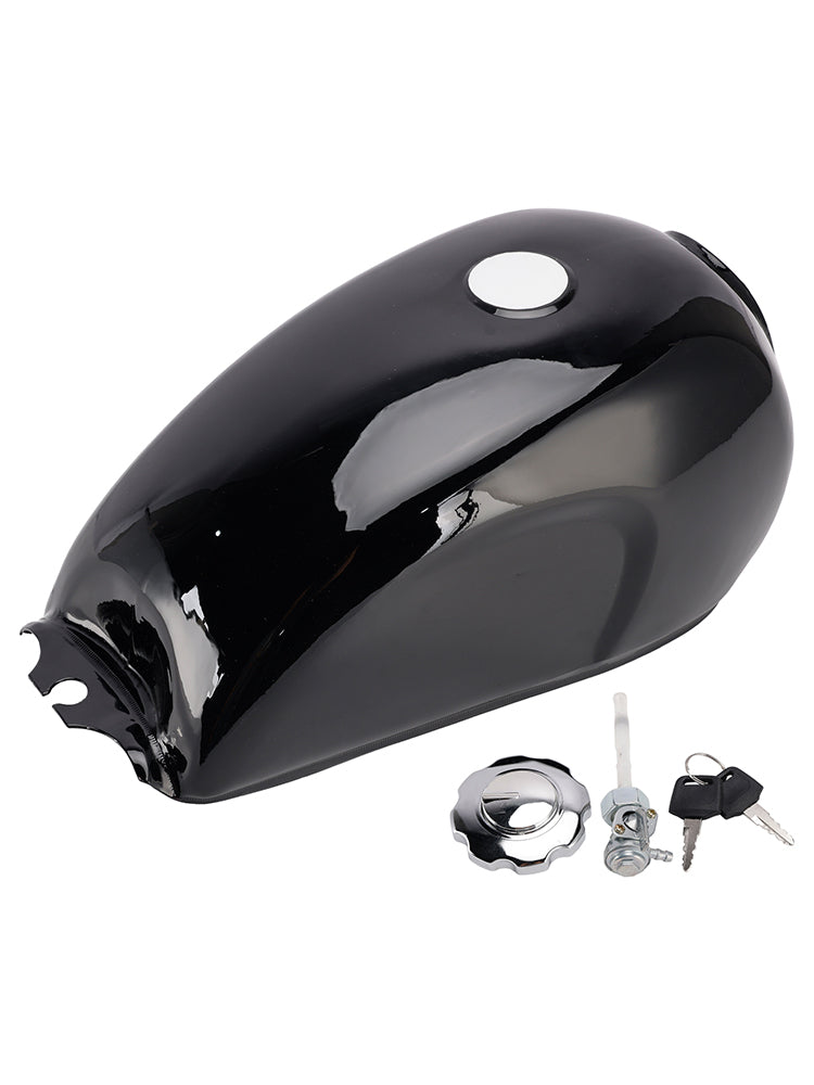 Tanque de combustível estilo Scrambler 9L 2.4Gal Cafe Racer personalizado, acabamento preto