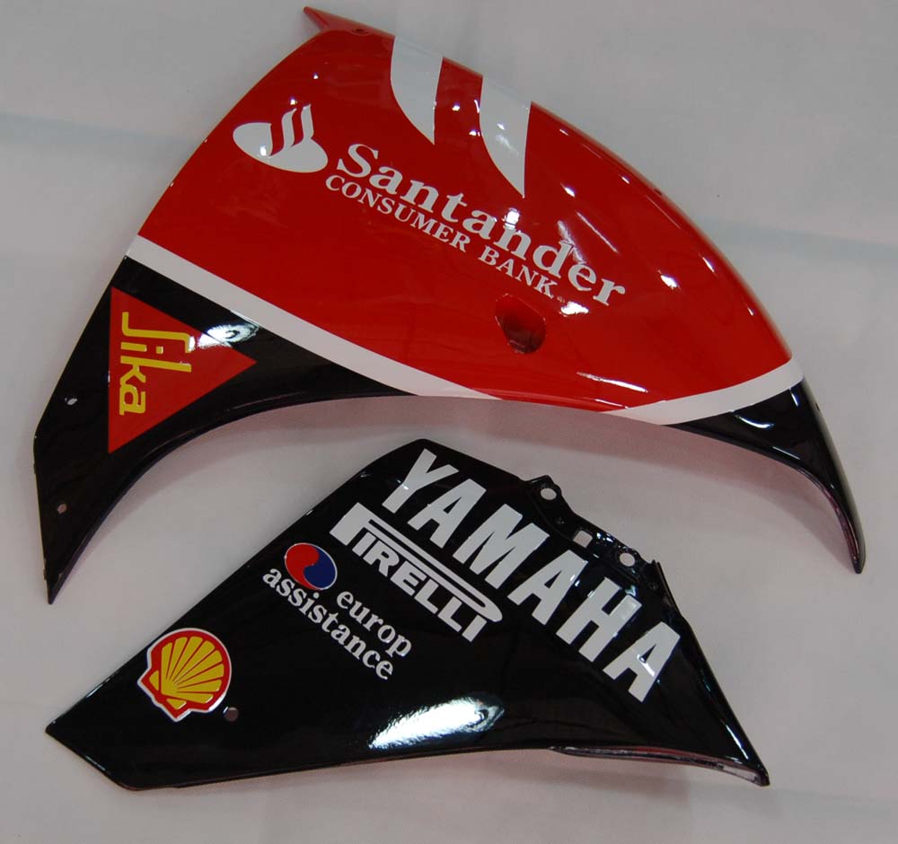 Amotopart 2009–2011 Yamaha YZF 1000 R1 rot-schwarzes Verkleidungsset