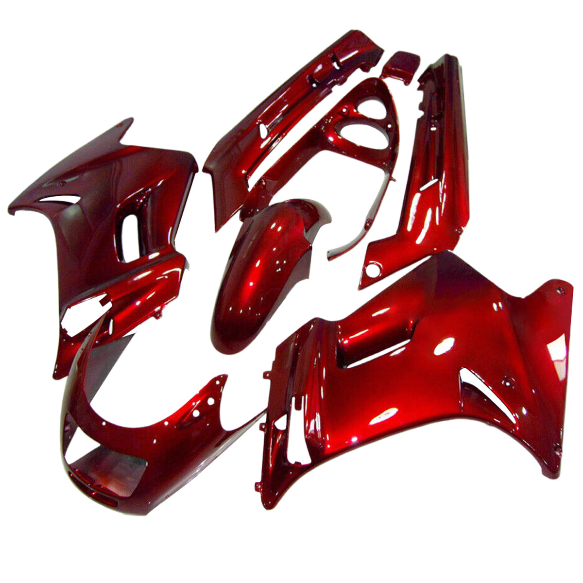 Amotopart 1996-2007 Kawasaki ZZR250 Red Fairing Kit