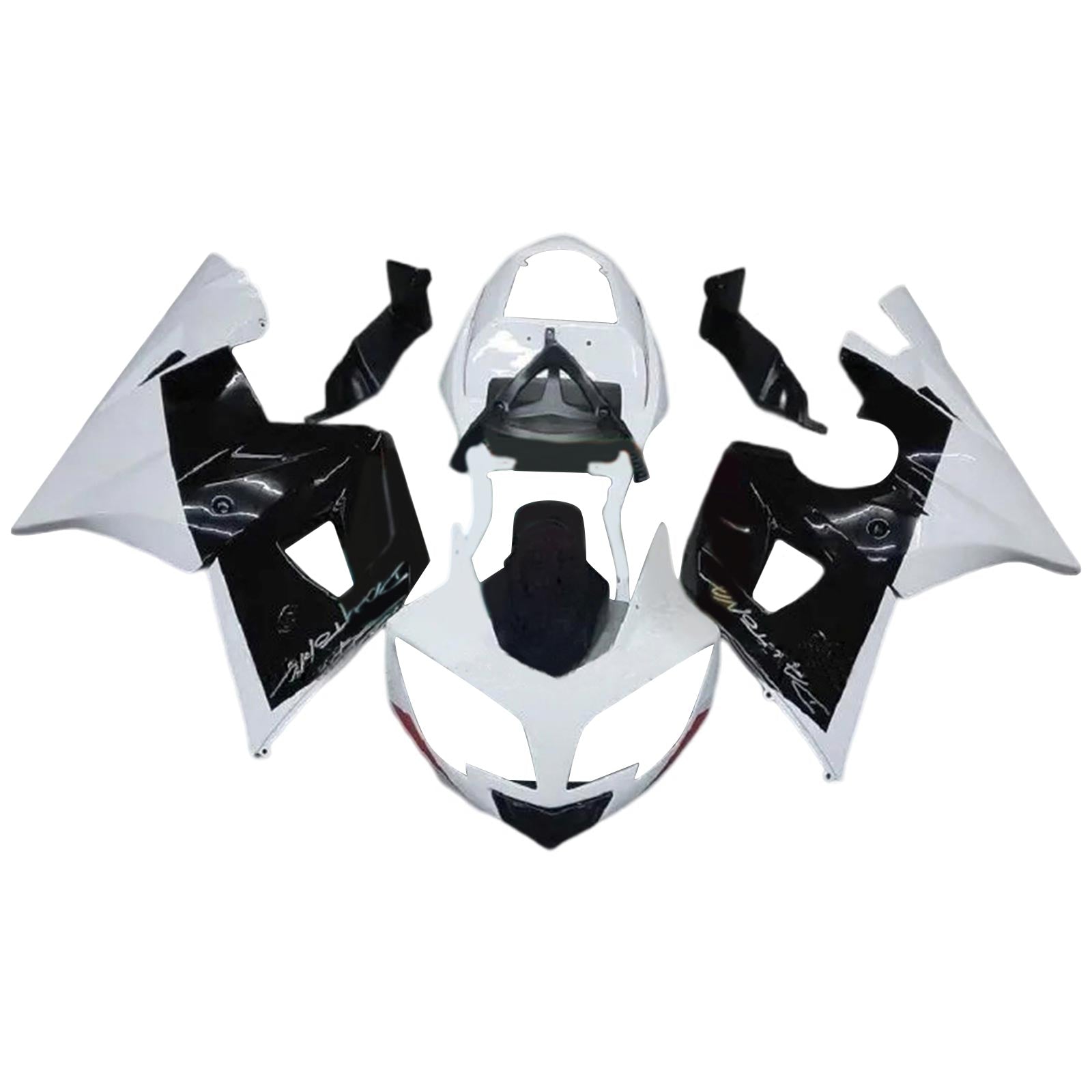 Amotopart 2002-2005 Triumph Daytona 600 650 Black&White Style2 Fairing Kit