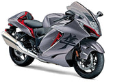 Amotopart 2021-2023 Suzuki Hayabusa GSX1300R Grey with Logo Fairing Kit