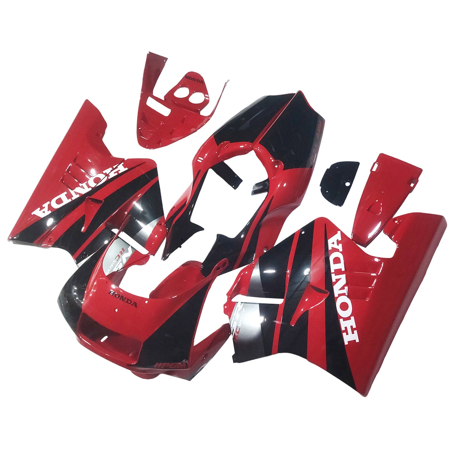 Amotopart 1990-1993 Honda NSR250 PGM-3 Red Black Fairing Kit