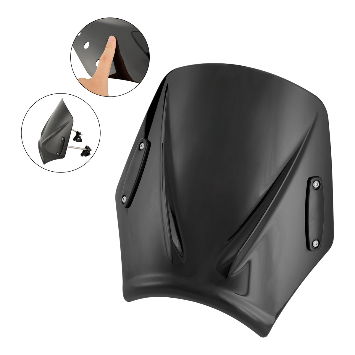 Motorrad mit 22 mm/7/8 Zoll Lenker Windschutzscheibe Windschutzscheibe Universal