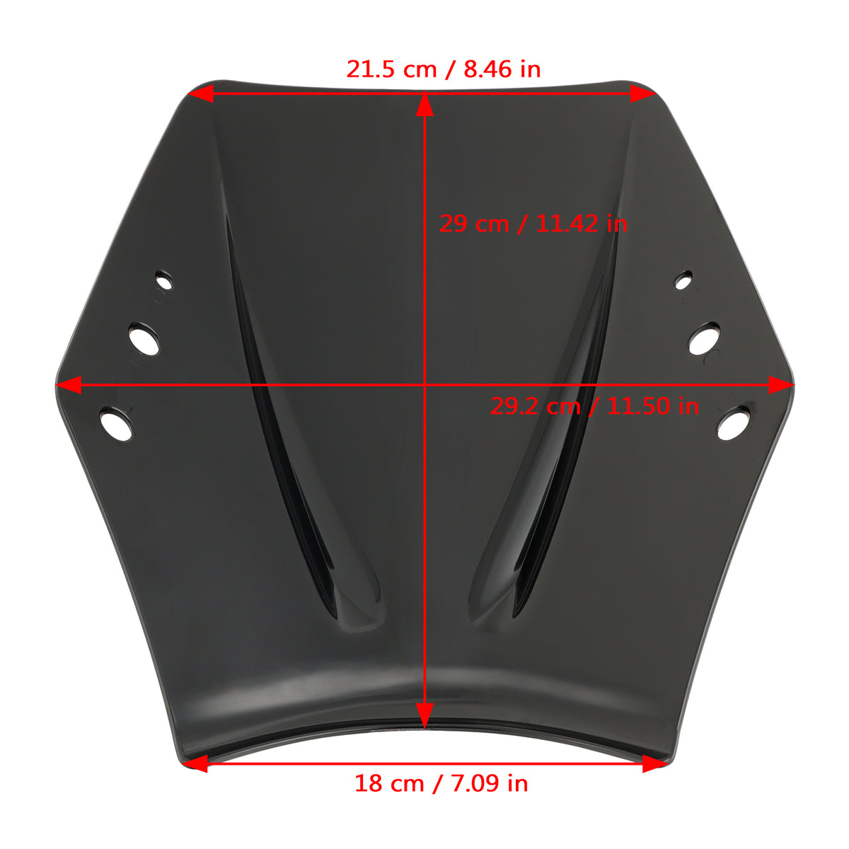 Motorrad mit 22 mm/7/8 Zoll Lenker Windschutzscheibe Windschutzscheibe Universal