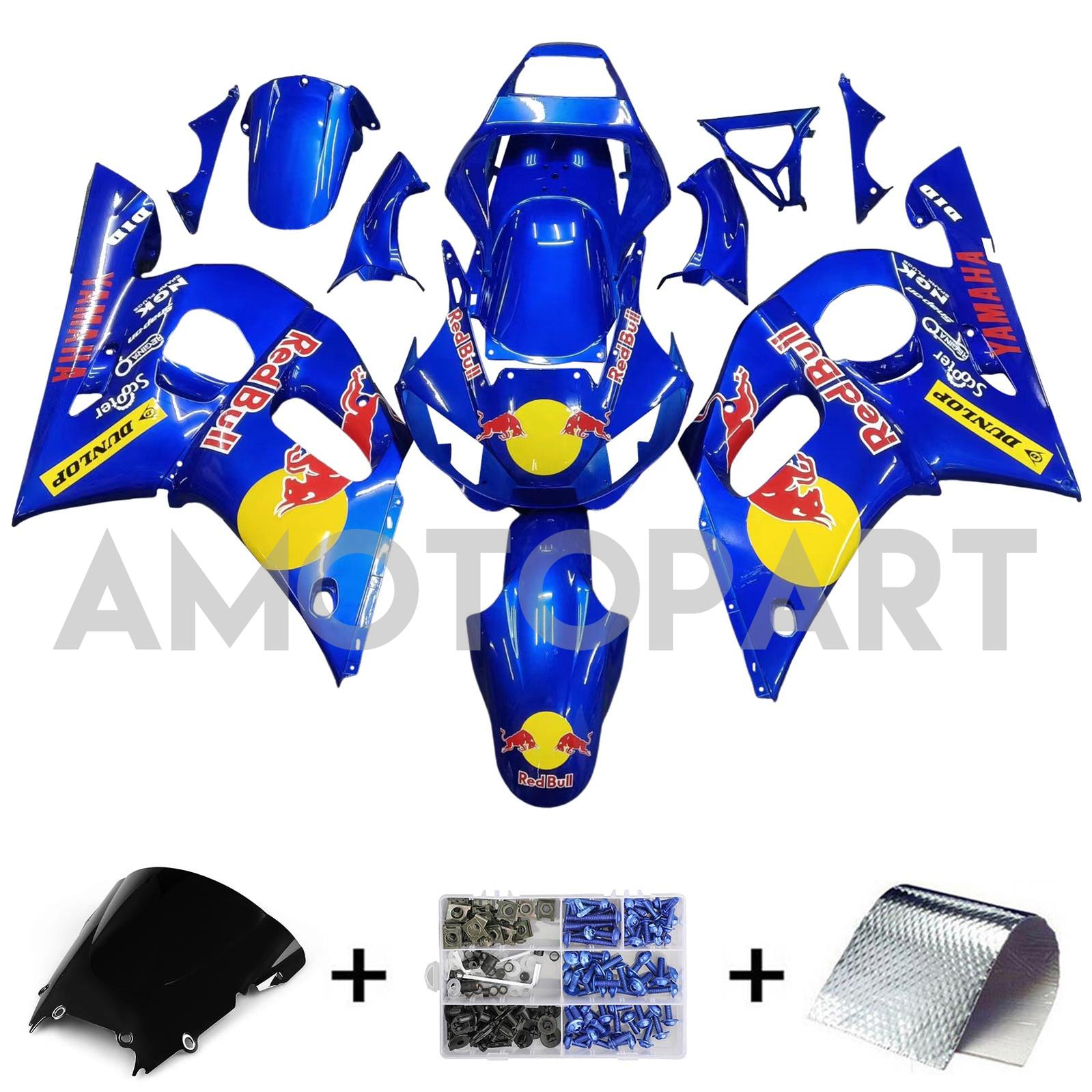 Amotopart 1998-2002 Yamaha YZF 600 R6 Blue Fairing Kit