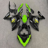 Amotopart 2017-2019 Kawasaki ER6F/Ninja650R Black&Green Style1 Fairing Kit