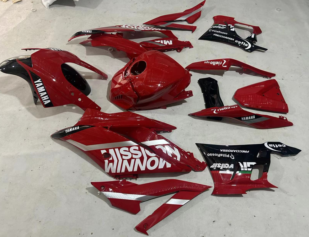 Amotopart 2014-2018 R25 2015-2017 Yamaha YZF-R3 Fairing Black Red Kit