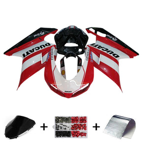 Amotopart 2007-2012 Ducati 1098 1198 848 Rot&amp;Weiß Style1 Verkleidungssatz