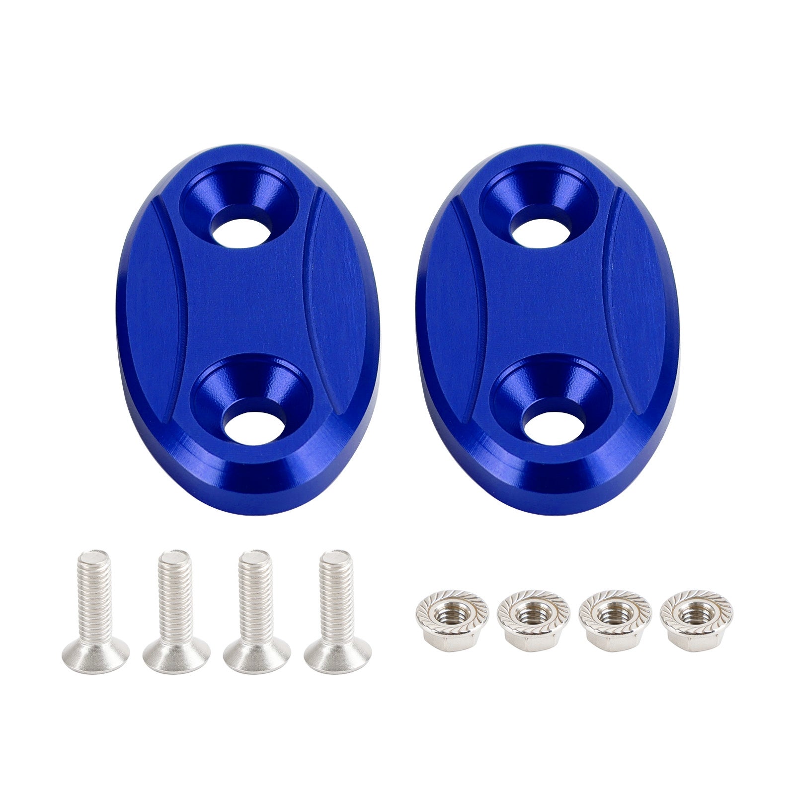 Aluminum Mirror Block Off Plates Hole Caps For Yamaha YZF-R1 R1 2007-2014