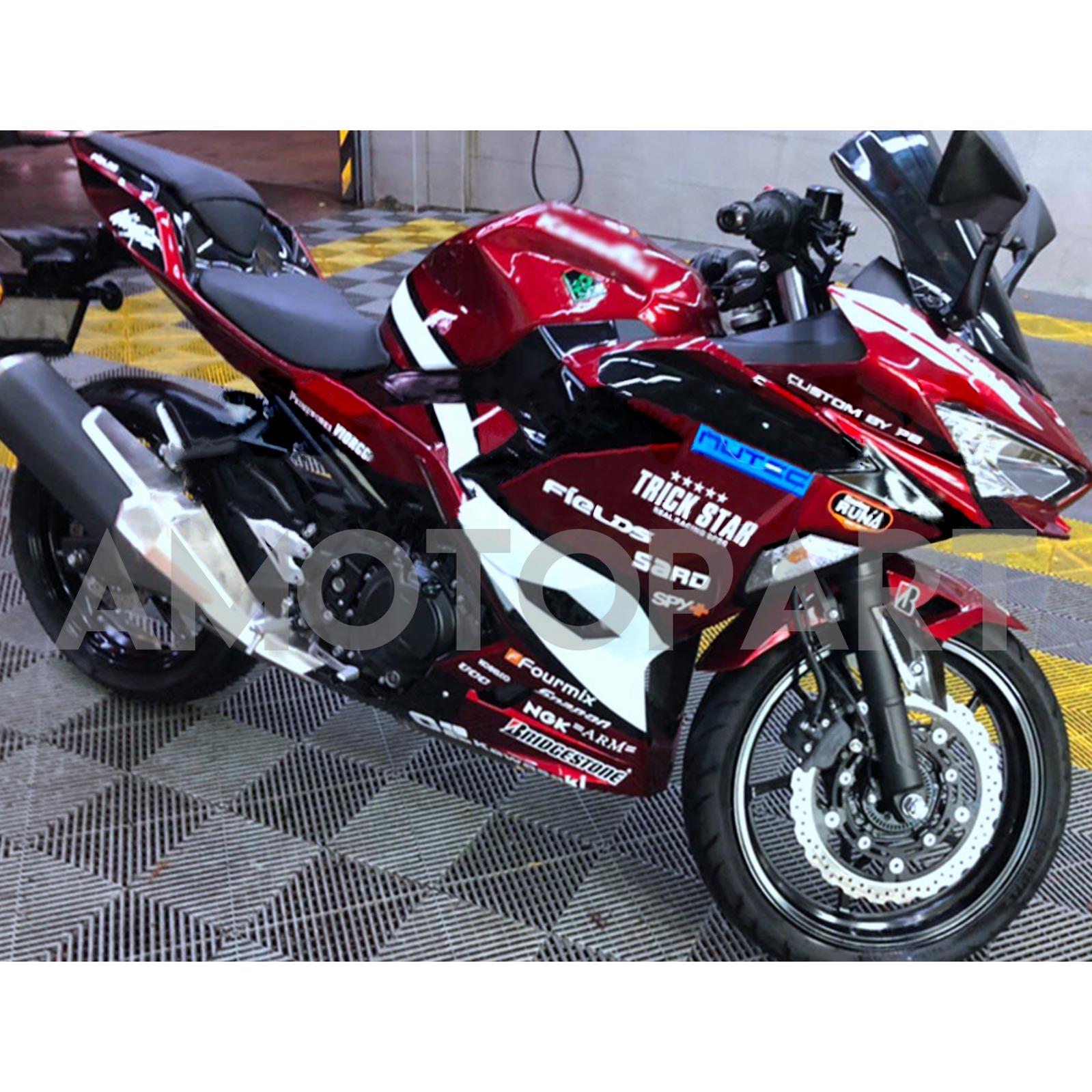 Amotopart 2018-2024 Kawasaki EX400/Ninja400 Fairing Kit Collection One