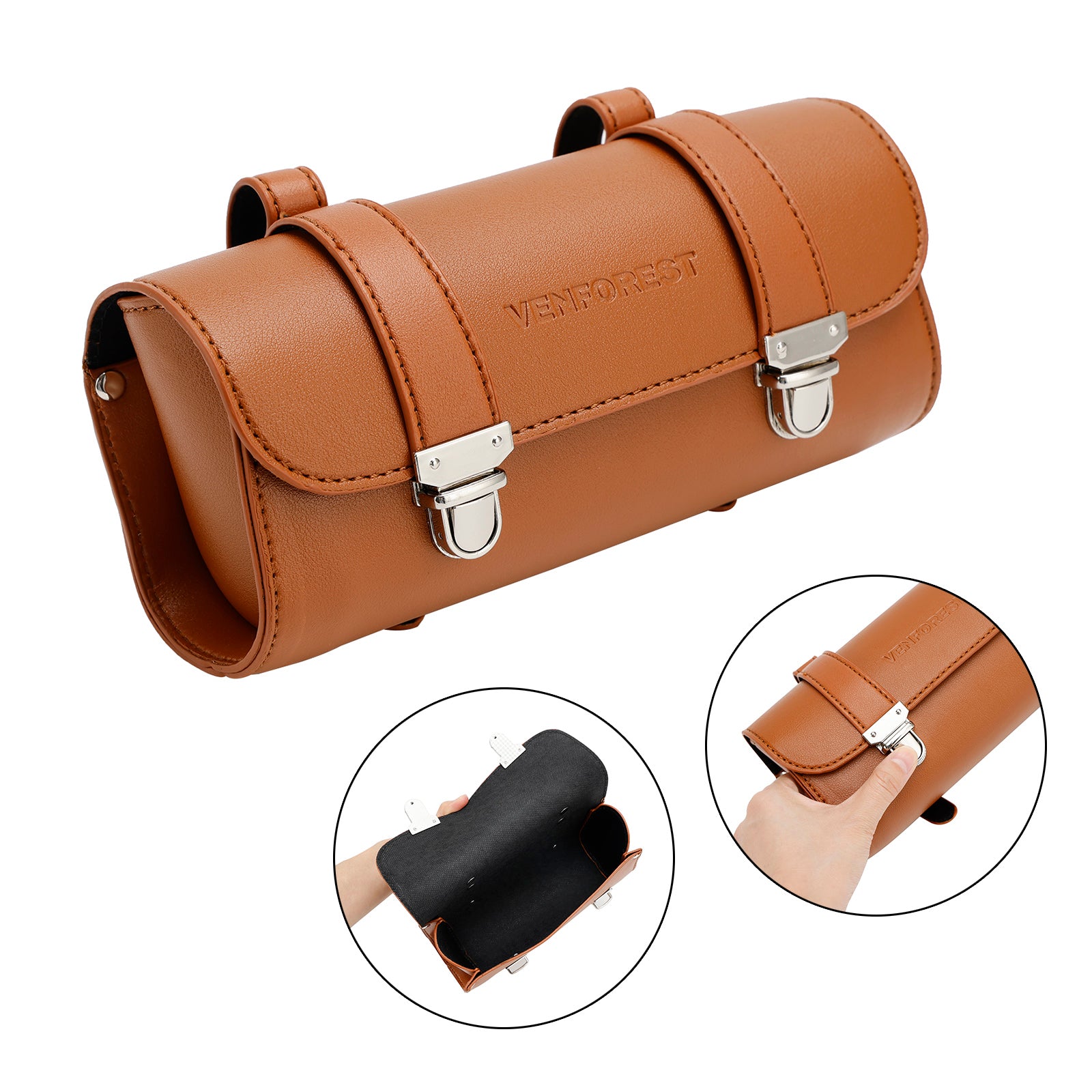 Pu Front Tool Bag Saddlebag Handlebar Luggage Thicken Fits For Scooter Motor