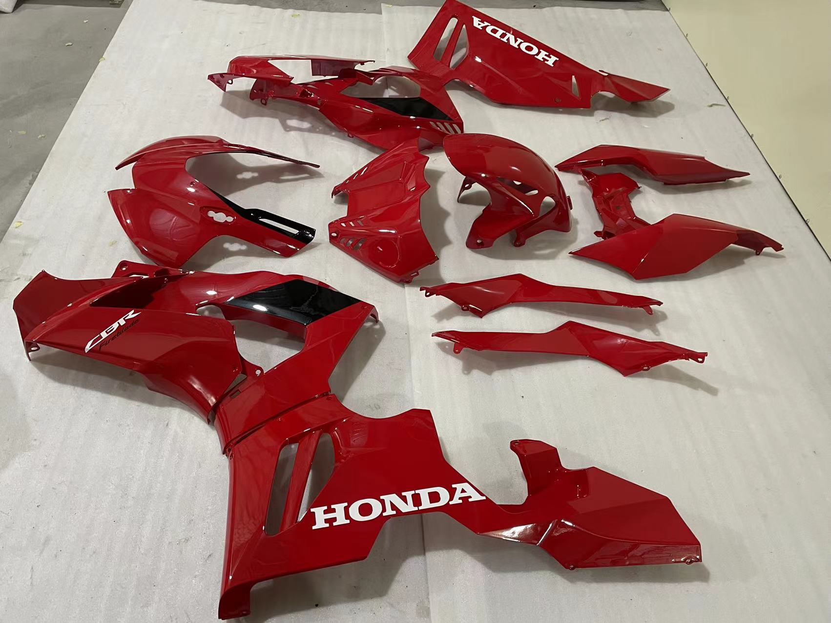 Amotopart Honda CBR1000RR-R 2020-2023 Glossy Black&Red Logo Fairing Kit