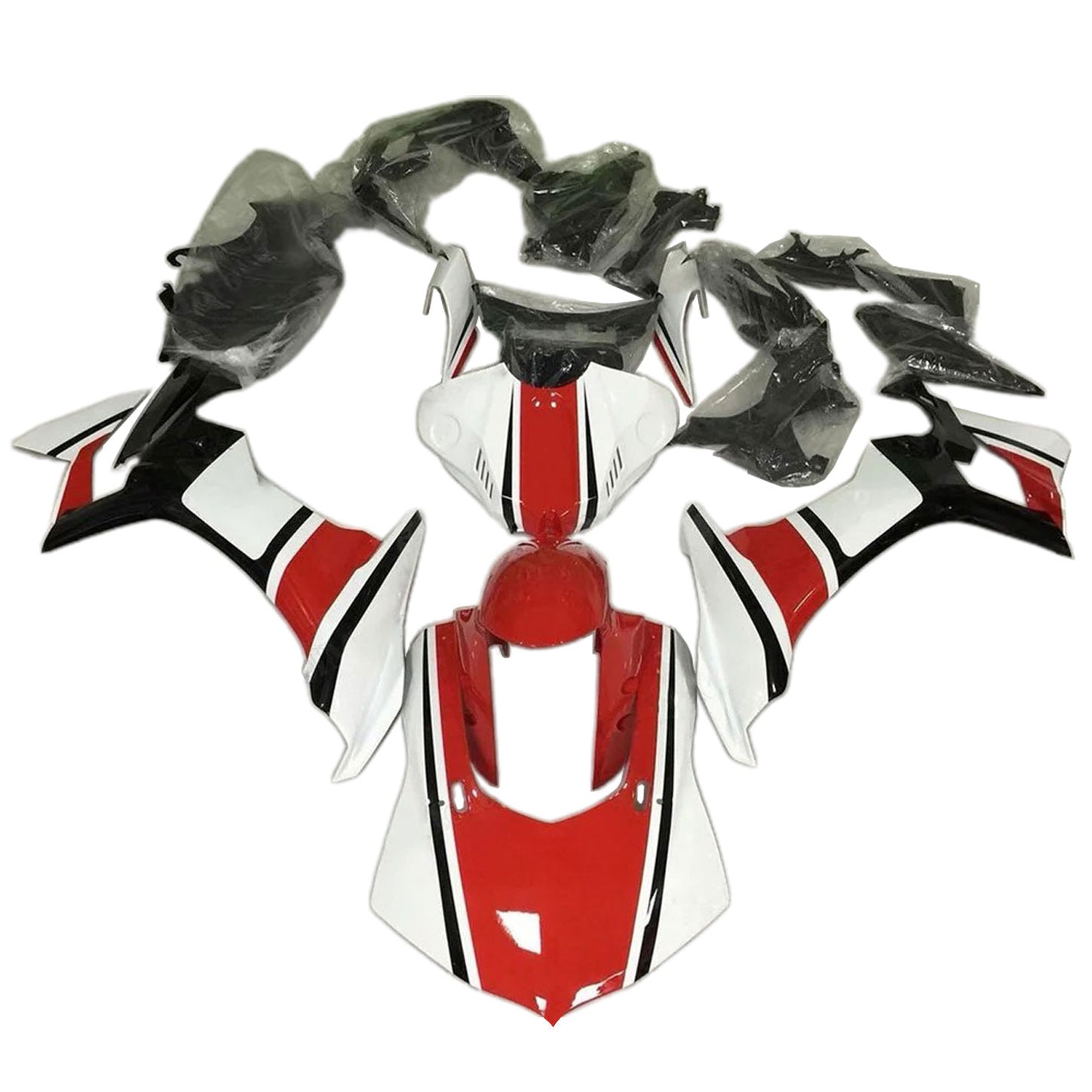 Amotopart 2020-2024 Yamaha YZF R1 White Black Red Fairing Kit