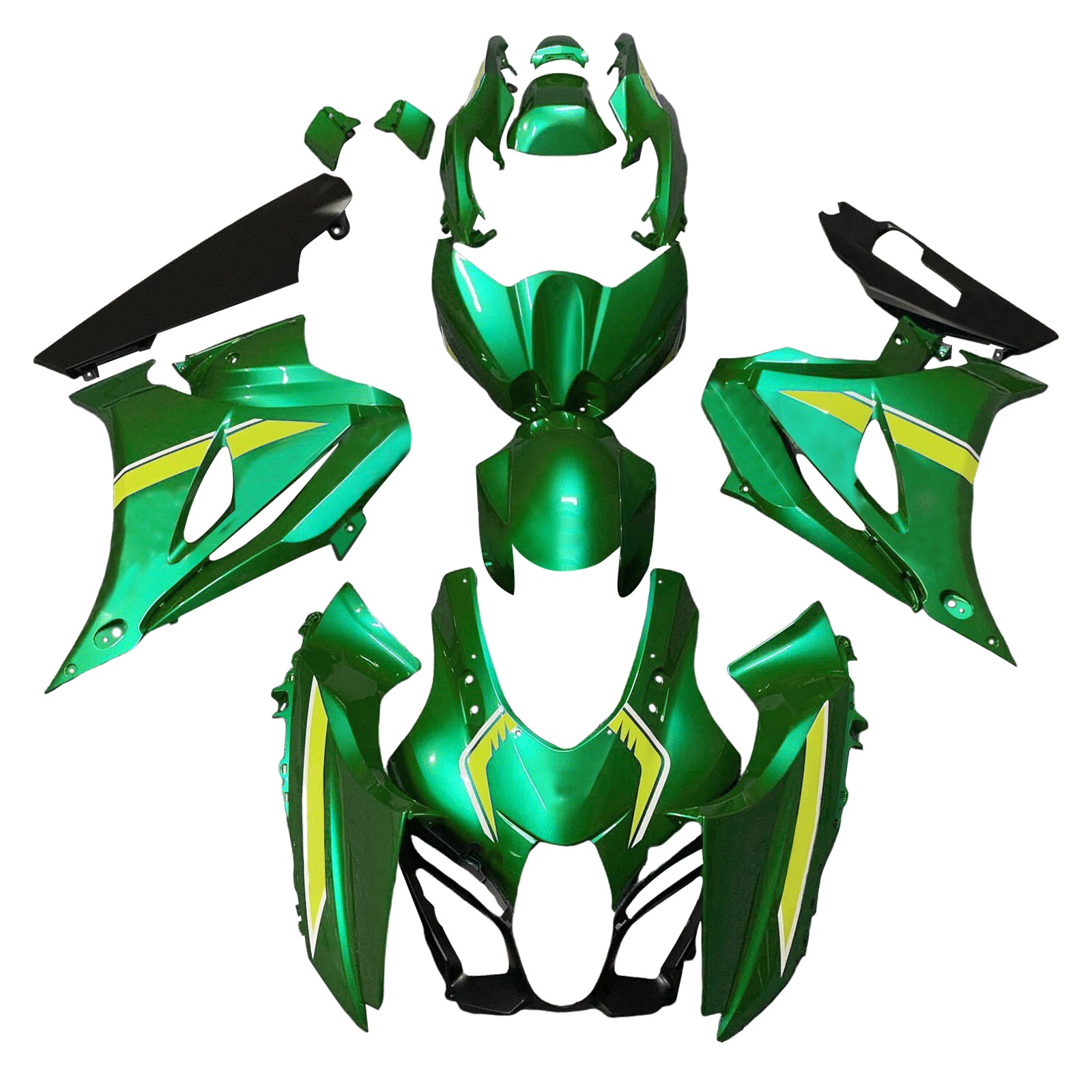Amotopart 2017-2025 Suzuki GSXR1000 Green Fearing Kit