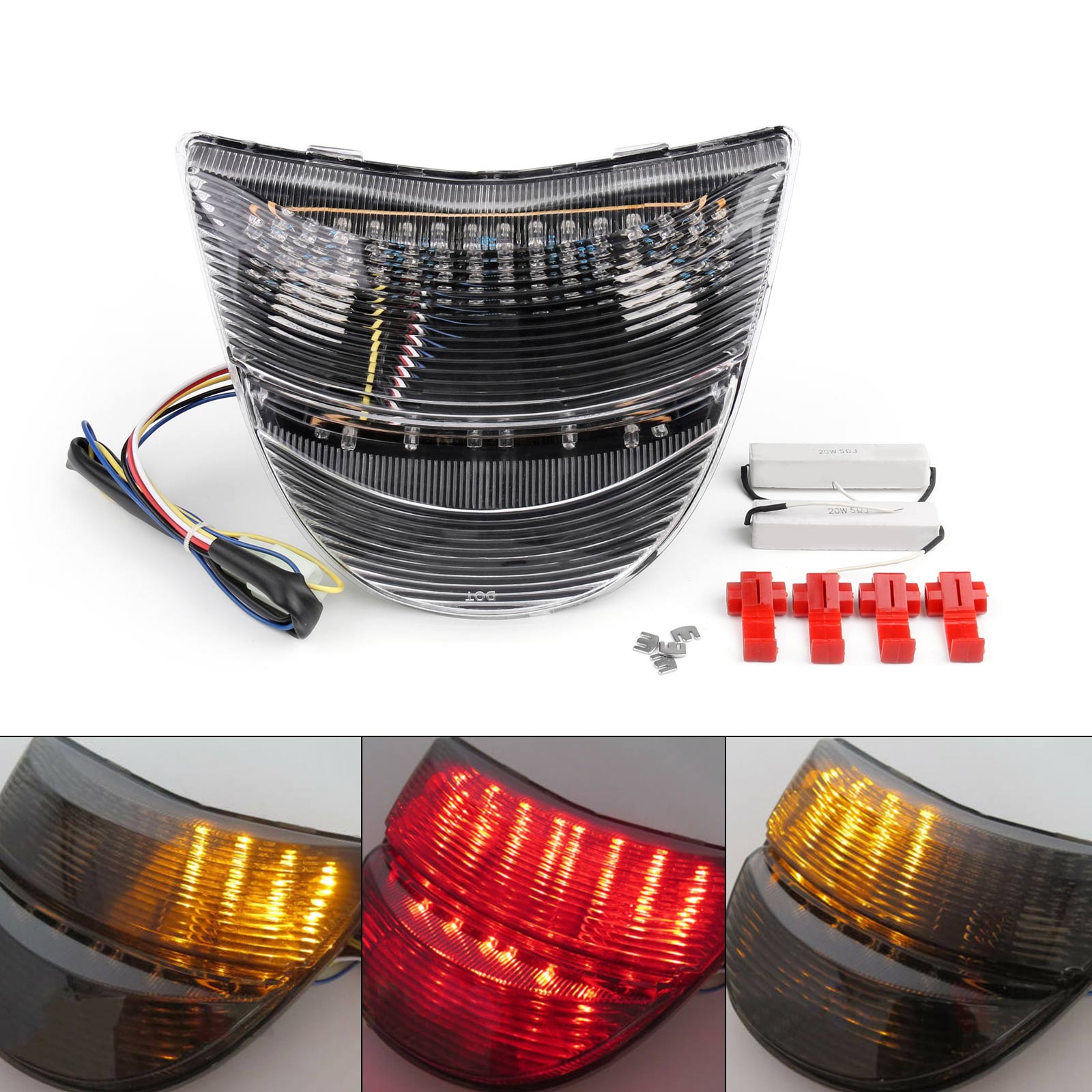 Honda CBR 954 2002-2003 Integrated LED TailLight Turn Signals Clear