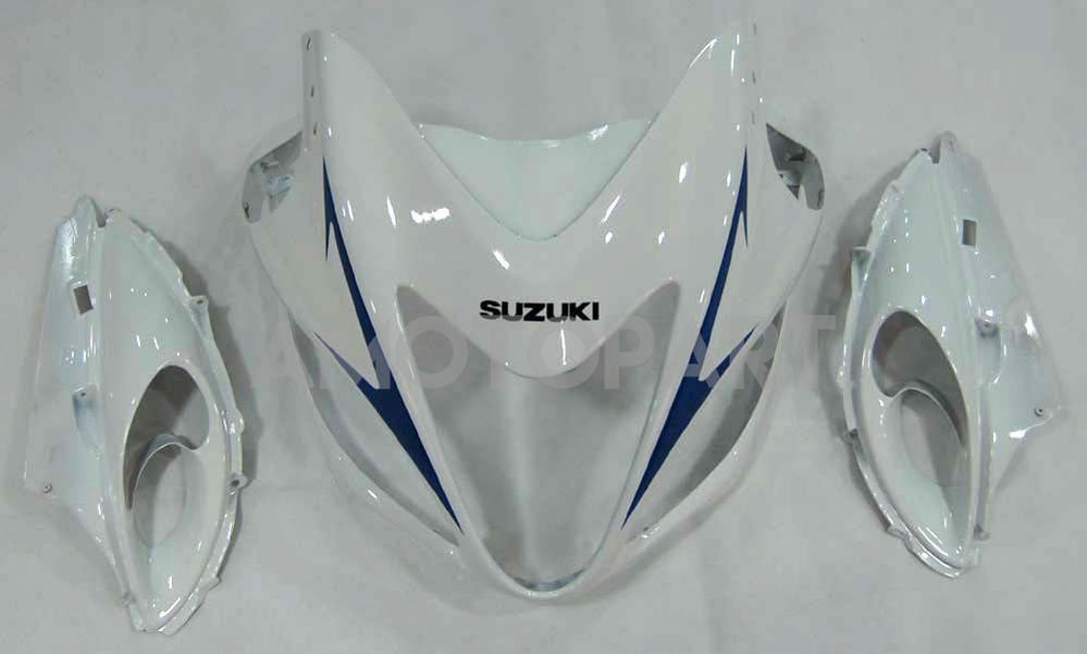 Amotopart 2008-2020 Suzuki Hayabusa GSX1300R White&Silver Fairing Kit