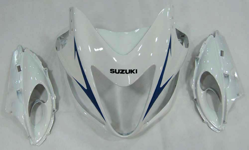 Amotopart 2008-2020 Suzuki Hayabusa GSX1300R White&Silver Fairing Kit
