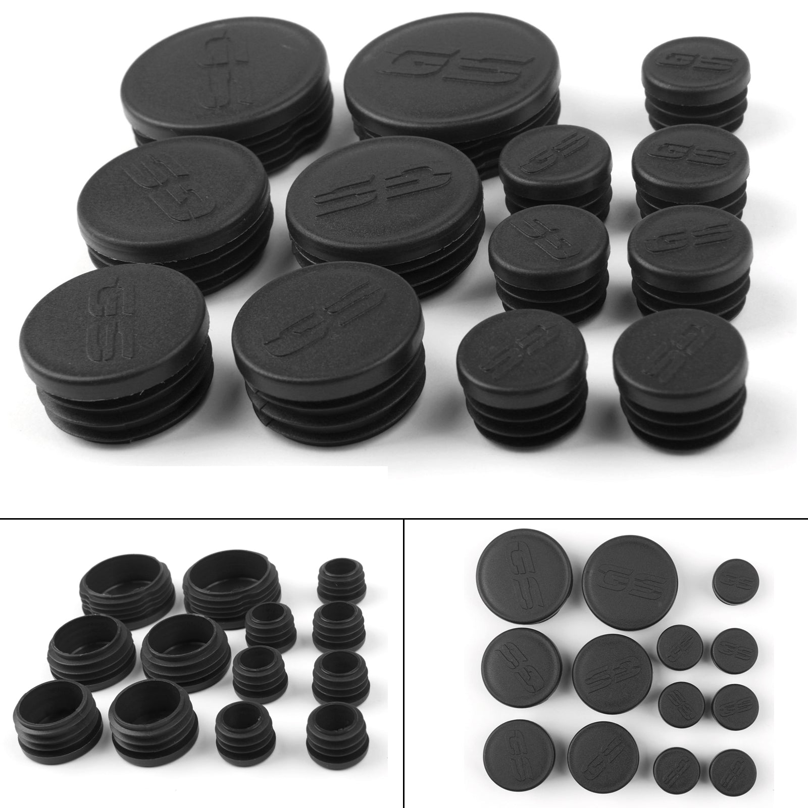 13PCS Frame Hole Cover Caps Plugs Decor Set Fit for BMW R1200GS/LC/ADV 13-16 BK