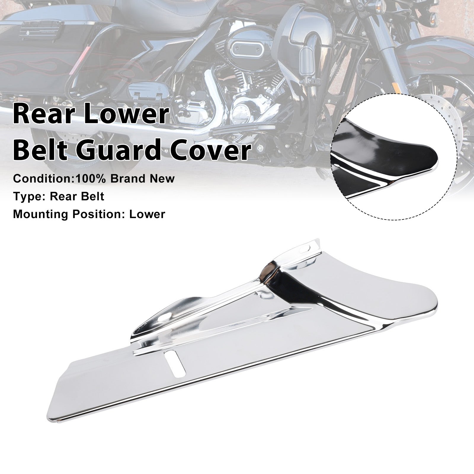 Touring FLHX Street Glide Road King FLHR Rear Lower Belt Guard Cover