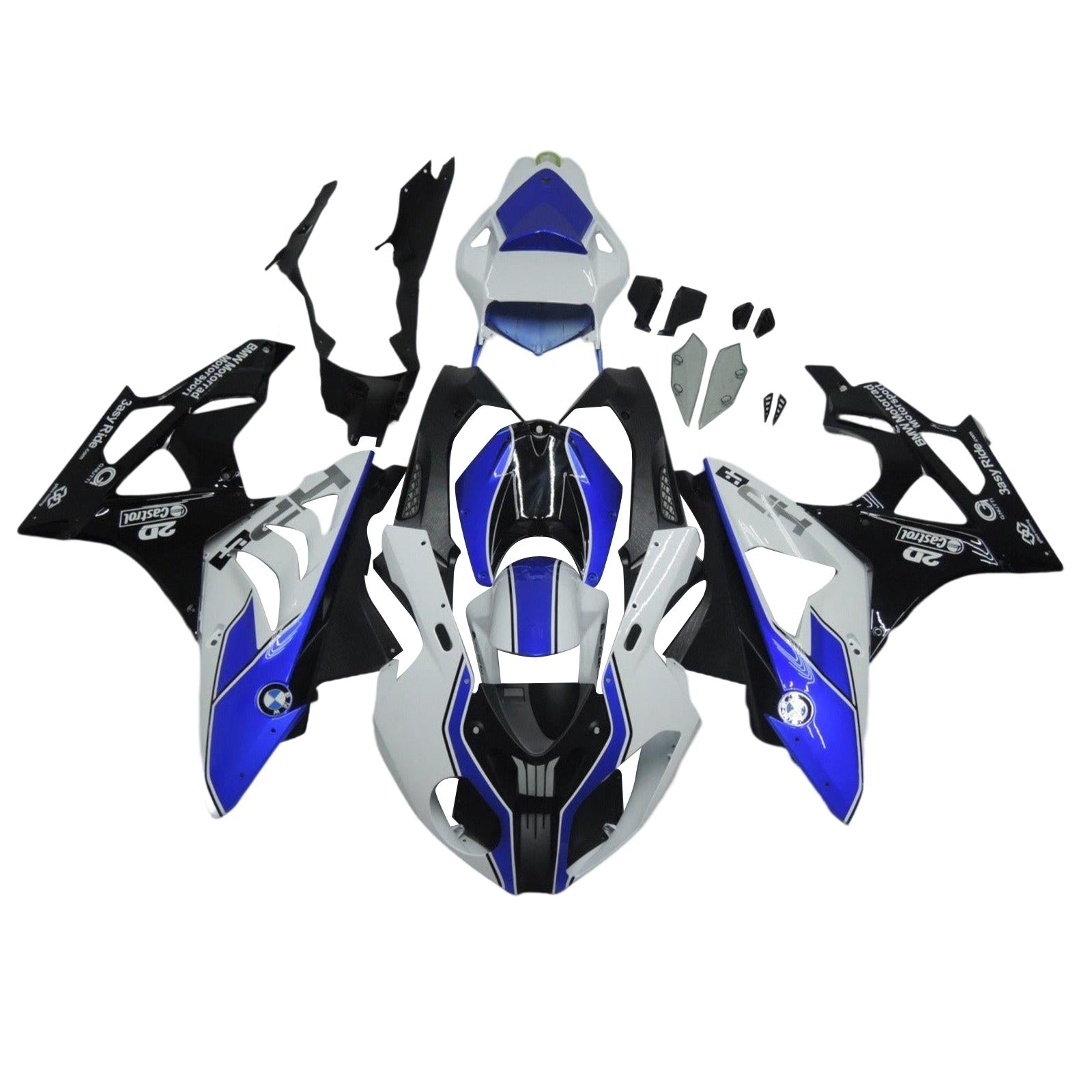 Amotopart BMW S1000RR 2015-2016 Blue&Black Style7 Fairing Kit