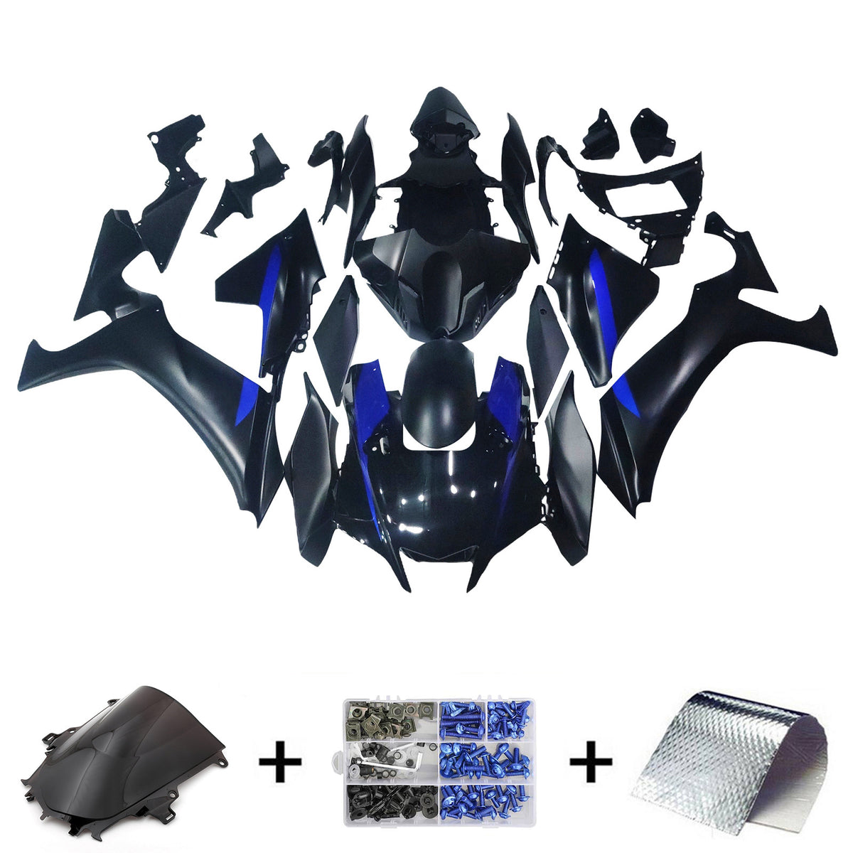 Amotopart 2020-2026 Yamaha YZF-R1 Black White Blue Fairing Kit