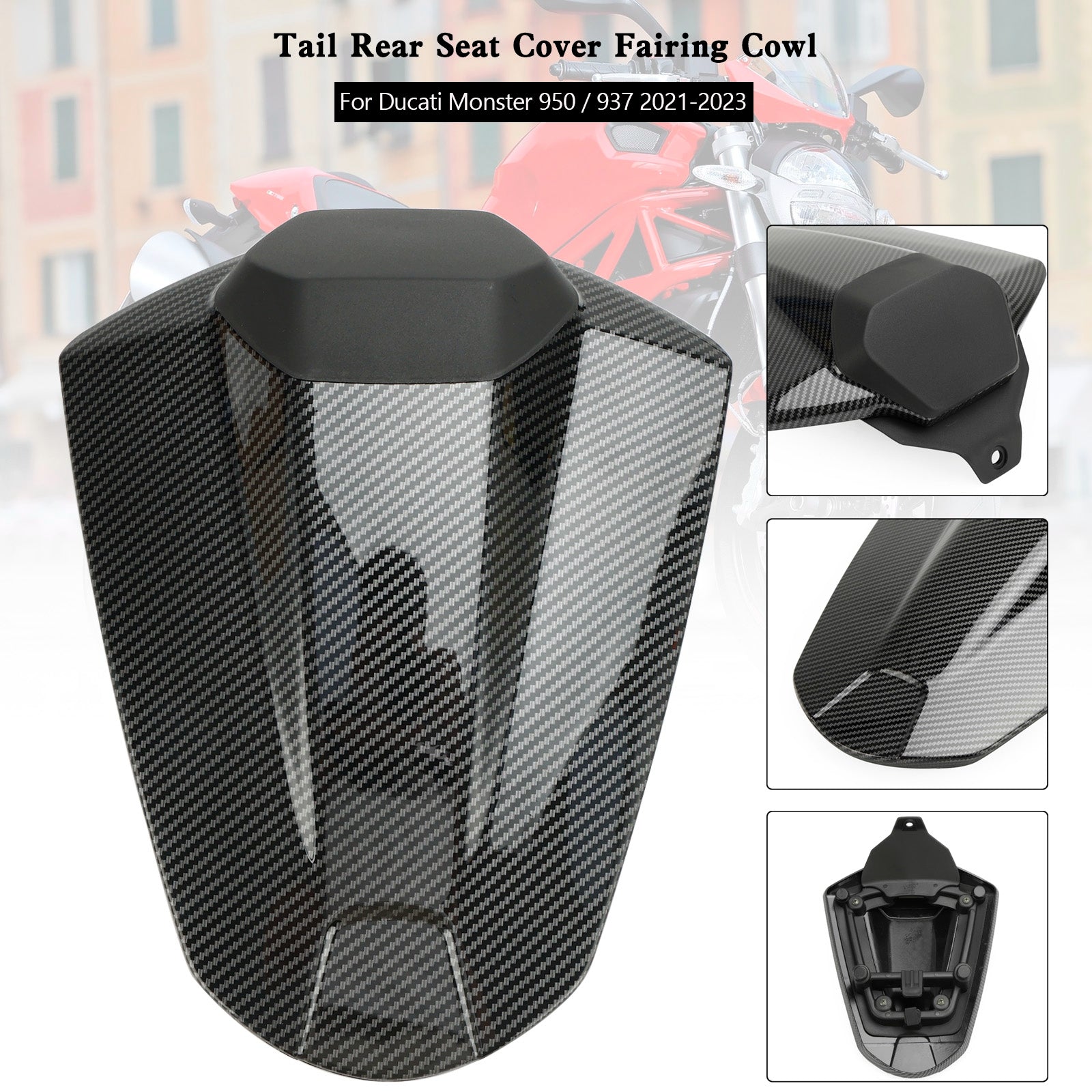 2021-2023 Ducati Monster 950 937 Couverture de siège arrière Capot de carénage